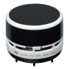 a black and white round object