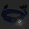 View Image 2 of 5 of Rolly 10' Light-Up Logo Duo Charging Cable - 24 hr