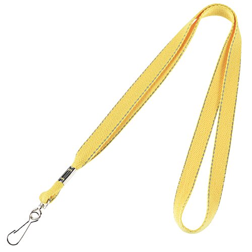 Additional Image 1 - a yellow lanyard with a metal hook