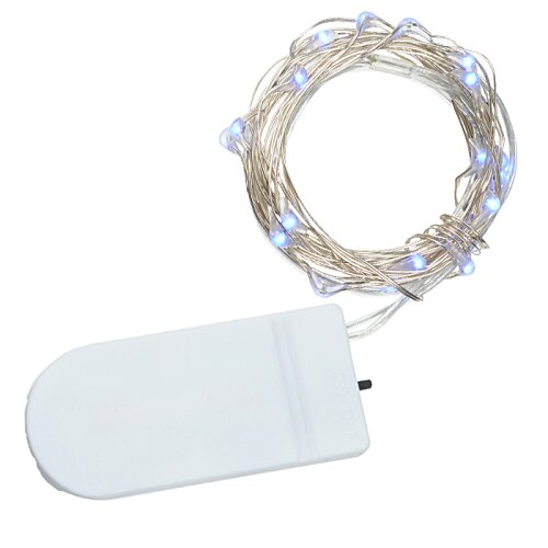 Additional Image 1 - a white tag with blue lights