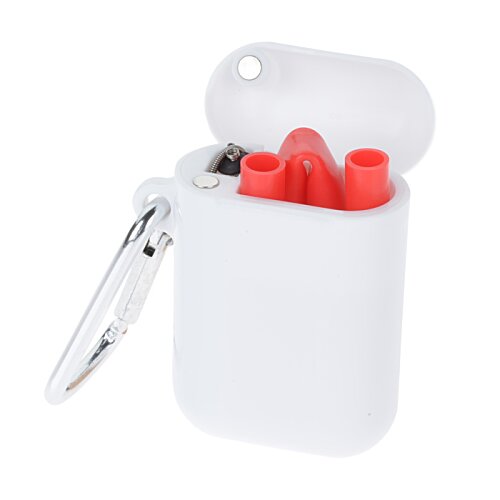 Additional Image 2 - a white container with red pens in it