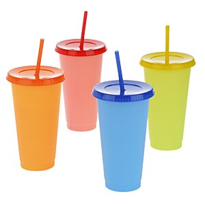 Chameleon Color Change Tumbler with Straw - 24 oz. 154874 : 4imprint.com