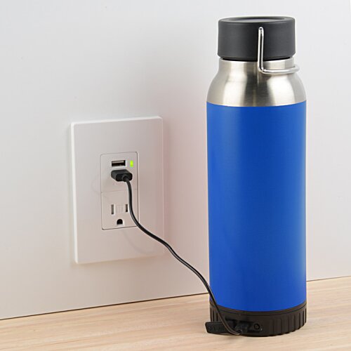 Additional Image 1 - a blue and black bottle with a black cap