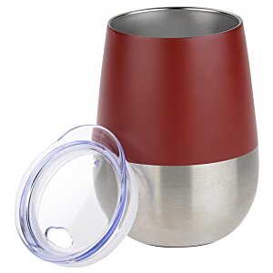 Additional Image 1 - a red and silver wine glass