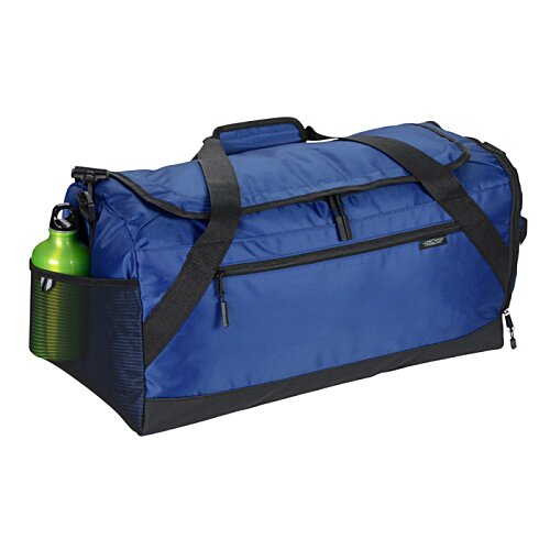 Additional Image 3 - a blue duffel bag with black straps