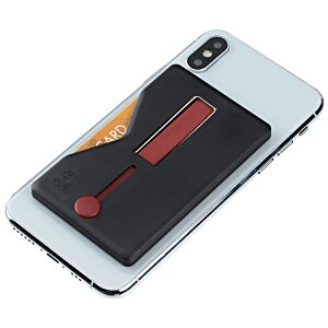 Additional Image 3 - a white phone with a black and red design