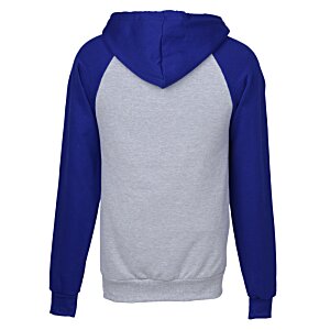 Additional Image 1 - a blue and grey hoodie