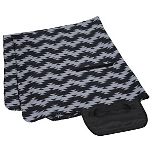 Additional Image 1 - a black and white chevron blanket