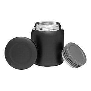 Additional Image 2 - a black container with a silver top