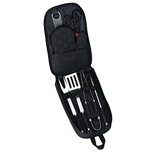 Additional Image 1 - a black flip phone with a red button