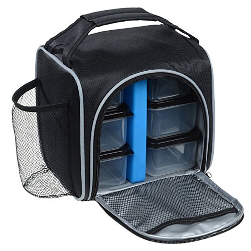 Additional Image 1 - a black and grey lunch box