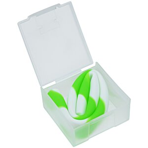 Additional Image 3 - a green and white object in a clear plastic container