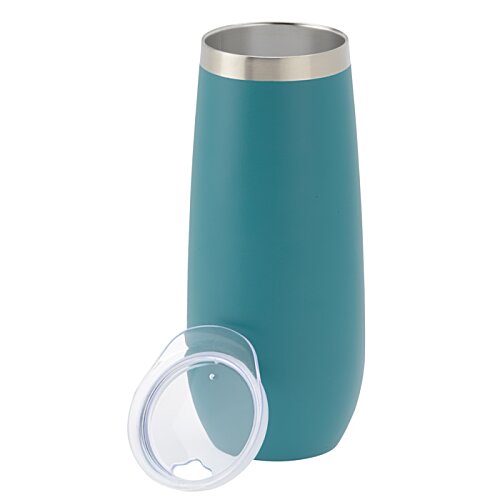 Additional Image 1 - a blue and silver tumbler