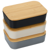 View Image 2 of 3 of Bamboo Fiber Lunch Box with Cutting Board Lid