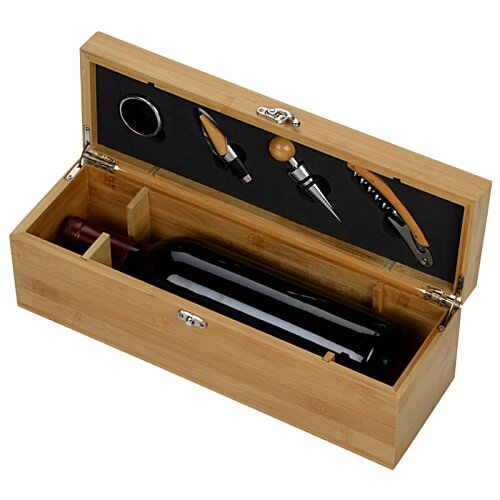 Additional Image 1 - a wooden box with a black object in it