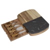 View Image 3 of 3 of Black Marble Cheese Board Set - 24 hr