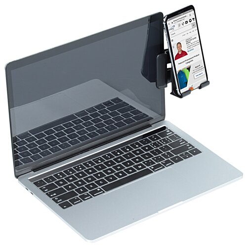 Additional Image 1 - a laptop with a phone attached to it