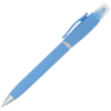 a blue pen with a cap