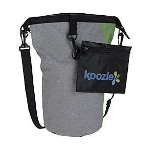 Additional Image 2 - a grey and green bag with a black strap