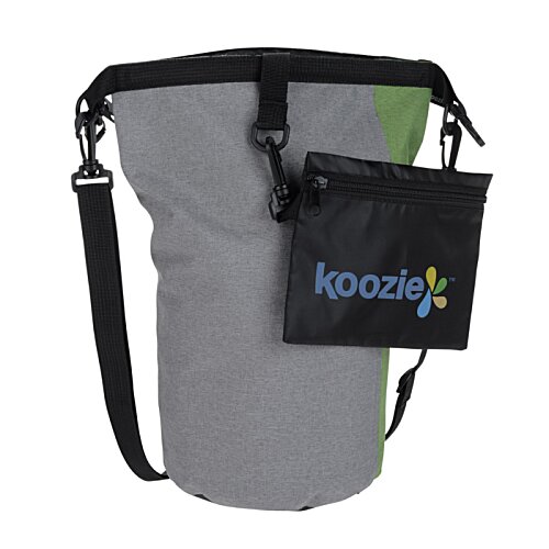 Additional Image 2 - a grey and green bag with a black strap
