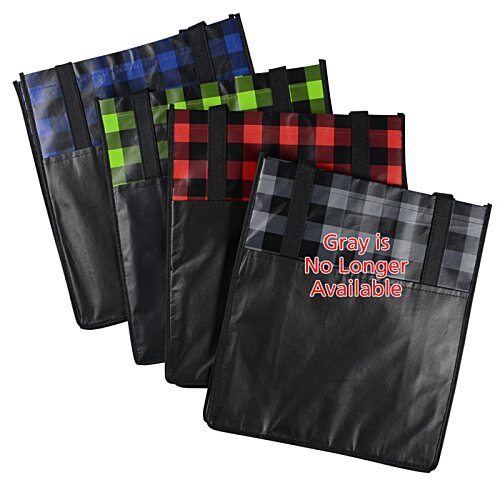 Additional Image 2 - a group of black bags with different colored patterns