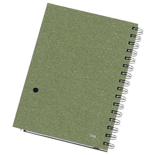 Additional Image 1 - a green notebook with spiral bound