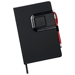 Additional Image 3 - a black rectangular object with a red and black button