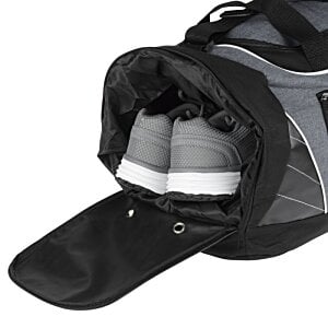 Additional Image 3 - a black and grey bag with a white stripe