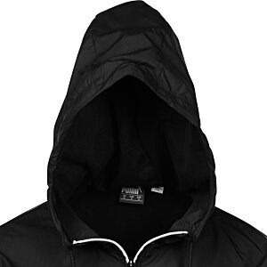 Additional Image 2 - a black hooded jacket with a white background