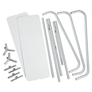 Additional Image 3 - a white plastic sheet with metal rods and screws