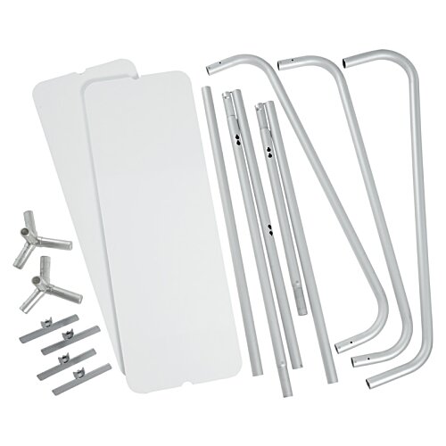 Additional Image 3 - a white plastic sheet with metal rods and screws