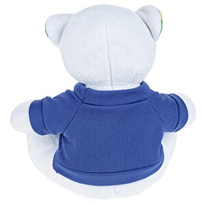 Additional Image 1 - a white stuffed animal wearing a blue shirt