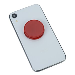 Additional Image 2 - a white cell phone with a red button