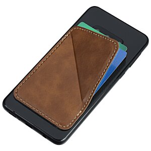 Additional Image 4 - a cell phone with a brown leather cover