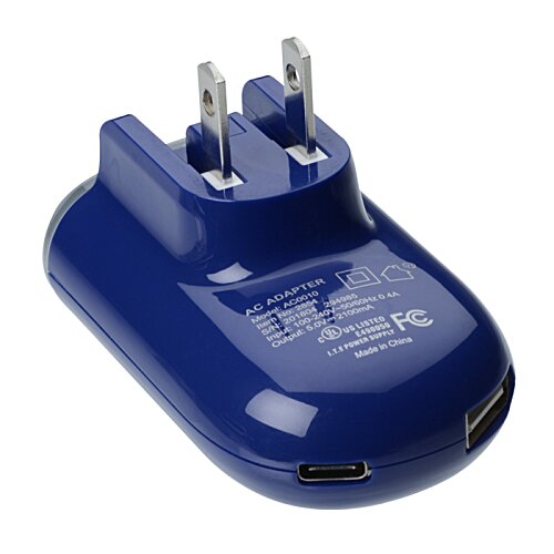Additional Image 2 - a blue electrical device with metal plugs