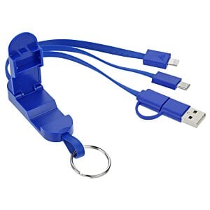 Additional Image 4 - a blue usb cable with a key ring