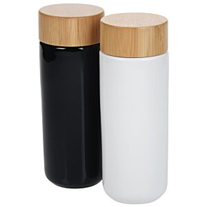 Additional Image 1 - a black and white containers with a brown lid