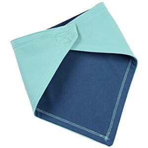 Additional Image 3 - a blue and green folded napkin
