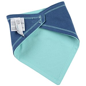 Additional Image 4 - a blue bandana with a white tag