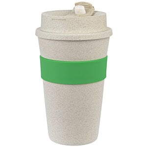 Additional Image 3 - a white cup with a green band