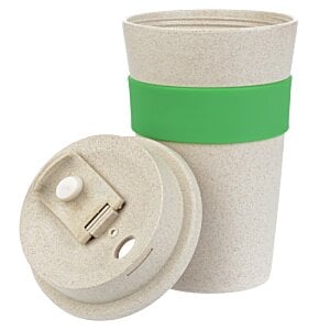Additional Image 4 - a white cup with a green band