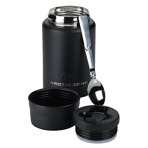 Additional Image 5 - a black thermos container with a lid