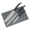 a group of knives on a cutting board