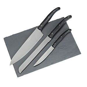 Additional Image 2 - a group of knives on a cutting board