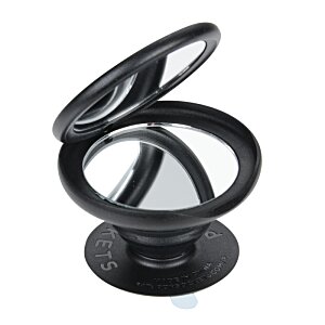 Additional Image 2 - a black mirror with a round lid