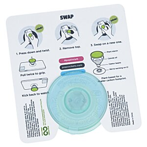 Additional Image 3 - a blue jar with a pink lid