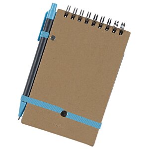 Additional Image 3 - a brown notebook with blue band