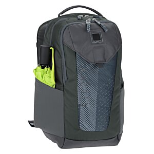 Additional Image 3 - a black backpack with a green bag inside