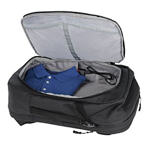 Additional Image 5 - a black and grey bag with a blue shirt inside
