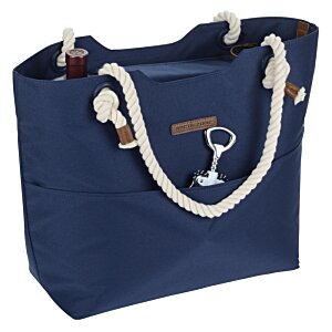 Additional Image 1 - a blue bag with white rope handles